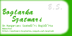 boglarka szatmari business card